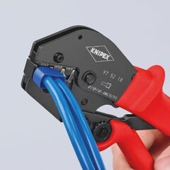  Crimpzangen auch für Zweihandbedienung KNIPEX 97 52 18 Crimpzange auch für Zweihandbedienung mit rutschhemmendem Kunststoff überzogen brüniert 250 mm 12380738