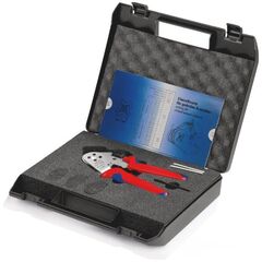  Vierdornpresszangen für gedrehte Kontakte KNIPEX 97 52 63 Vierdornpresszange für gedrehte Kontakte mit Mehrkomponenten-Hüllen verchromt 180 mm 12380759