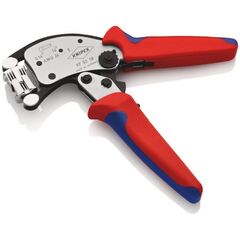  KNIPEX Twistor16® Selbsteinstellende Crimpzange für Aderendhülsen mit drehbarem Crimpkopf KNIPEX 97 53 18 SB Twistor16® Selbsteinstellende Crimpzange für Aderendhülsen mit drehbarem Crimpkopf mit Mehrkomponenten-Hüllen verchromt 260 mm 12380789