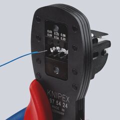  Crimpzangen für Miniaturstecker Parallelcrimp KNIPEX 97 54 26 Crimpzange für Miniaturstecker Parallelcrimp Zum Vercrimpen von Steckern der Serie Mini-Fit® von Molex LLC mit Mehrkomponenten-Hüllen brüniert 190 mm 12380766