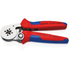  Selbsteinstellende Crimpzangen für Aderendhülsen mit Seiteneinführung KNIPEX 97 55 04 SB Selbsteinstellende Crimpzange für Aderendhülsen mit Seiteneinführung mit Mehrkomponenten-Hüllen verchromt 180 mm 12380787