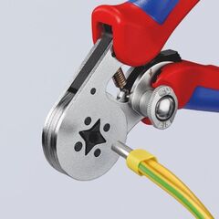  Selbsteinstellende Crimpzangen für Aderendhülsen mit Seiteneinführung KNIPEX 97 55 04 SB Selbsteinstellende Crimpzange für Aderendhülsen mit Seiteneinführung mit Mehrkomponenten-Hüllen verchromt 180 mm 12380787