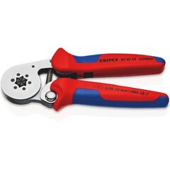  Selbsteinstellende Crimpzangen für Aderendhülsen mit Seiteneinführung KNIPEX 97 55 14 Selbsteinstellende Crimpzange für Aderendhülsen mit Seiteneinführung mit Mehrkomponenten-Hüllen verchromt 180 mm 12380777