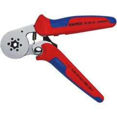  Selbsteinstellende Crimpzangen für Aderendhülsen mit Seiteneinführung KNIPEX 97 55 14 Selbsteinstellende Crimpzange für Aderendhülsen mit Seiteneinführung mit Mehrkomponenten-Hüllen verchromt 180 mm 12380777