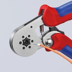  Selbsteinstellende Crimpzangen für Aderendhülsen mit Seiteneinführung KNIPEX 97 55 14 Selbsteinstellende Crimpzange für Aderendhülsen mit Seiteneinführung mit Mehrkomponenten-Hüllen verchromt 180 mm 12380777