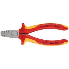  Crimpzangen für Aderendhülsen mit Trapez-Crimp KNIPEX 97 68 145 A Crimpzange für Aderendhülsen isoliert mit Mehrkomponenten-Hüllen, VDE-geprüft 145 mm 12380636