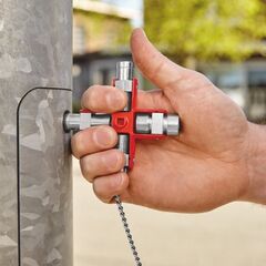  Universal-Schlüssel für gängige Schränke und Absperrsysteme KNIPEX 00 11 06 Universal-Schlüssel für gängige Schränke und Absperrsysteme 90 mm 12380310