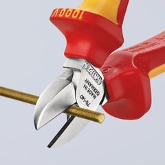  Isolierte Werkzeuge Seitenschneider KNIPEX 70 06 140 Seitenschneider isoliert mit Mehrkomponenten-Hüllen, VDE-geprüft verchromt 140 mm 12380297