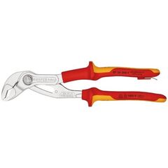  KNIPEX Cobra® VDE Hightech-Wasserpumpenzange, isoliert KNIPEX 87 26 250 T Cobra® VDE Hightech-Wasserpumpenzange, isoliert isoliert mit Mehrkomponenten-Hüllen, VDE-geprüft; mit integrierter isolierter Befestigungsöse zum Anbringen einer Absturzsicherung verchromt 250 mm 12381485