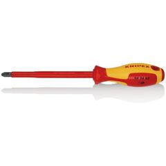  Schraubendreher für Kreuzschlitzschrauben Phillips® KNIPEX 98 24 03 Schraubendreher für Kreuzschlitzschrauben Phillips® isolierender Mehrkomponenten-Griff, VDE-geprüft brüniert 270 mm 12381429