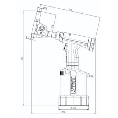  Crimpsortimente Schließringbolzen-Setzgerät TAURUS 4 mit Winkelkopf compact 90° für 6,4 mm Magna-Grip* (* Eingetragene Markenzeichen der Firma Alcoa Fastening Systems) 12381557