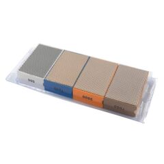  Schleifpad Nozar Diamant-Handpadset, 4-tlg., mittel - fein, 90x55mm 12446420