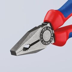  Kombizangen KNIPEX 03 02 180 Kombizange mit Mehrkomponenten-Hüllen schwarz atramentiert 180 mm 12380251