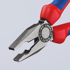  Kombizangen KNIPEX 03 02 180 Kombizange mit Mehrkomponenten-Hüllen schwarz atramentiert 180 mm 12380251