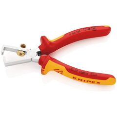  Abisolierzangen universal KNIPEX 11 06 160 Abisolierzange mit Öffnungsfeder, universal isoliert mit Mehrkomponenten-Hüllen, VDE-geprüft verchromt 160 mm 12380412