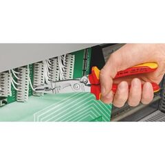  Elektro-Installationszangen KNIPEX 13 96 200 Elektro-Installationszange isoliert mit Mehrkomponenten-Hüllen, VDE-geprüft verchromt 200 mm 12380319