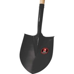  Schaufeln IDEAL-Spatenschaufel groß, schwarz pulverbeschichtet, Schwanenhalsdülle mit angebogenem Tritt vorne 12379626