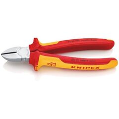  Schneidende Zangen Seitenschneider KNIPEX 70 06 180 Seitenschneider isoliert mit Mehrkomponenten-Hüllen, VDE-geprüft verchromt 180 mm 12380455