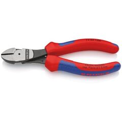  Schneidende Zangen Kraft-Seitenschneider KNIPEX 74 02 160 Kraft-Seitenschneider mit Mehrkomponenten-Hüllen schwarz atramentiert 160 mm 12380459