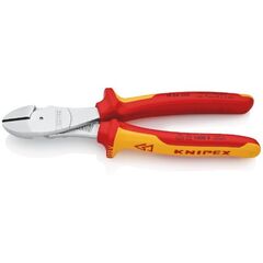  Schneidende Zangen Kraft-Seitenschneider KNIPEX 74 06 200 Kraft-Seitenschneider isoliert mit Mehrkomponenten-Hüllen, VDE-geprüft verchromt 200 mm 12380486