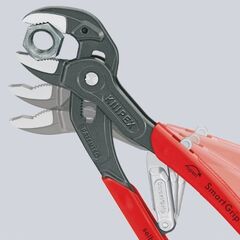  KNIPEX SmartGrip® Wasserpumpenzange mit automatischer Einstellung KNIPEX 85 01 250 SmartGrip® Wasserpumpenzange mit automatischer Einstellung mit rutschhemmendem Kunststoff überzogen grau atramentiert 250 mm 12380293