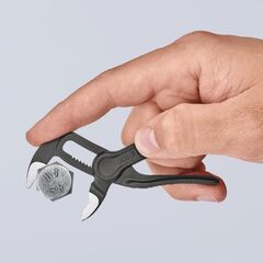 Rohr- und Wasserpumpenzangen KNIPEX 87 00 100 Cobra® XS aufgeprägte, raue Oberfläche grau atramentiert 100 mm 12380292