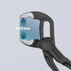  Rohr- und Wasserpumpenzangen KNIPEX 87 00 100 Cobra® XS aufgeprägte, raue Oberfläche grau atramentiert 100 mm 12380292