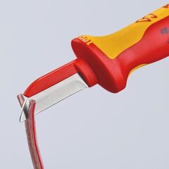  Isolierte Werkzeuge Kabelmesser KNIPEX 98 54 Kabelmesser isolierender Mehrkomponenten-Griff, VDE-geprüft 190 mm 12380226