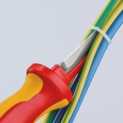  Isolierte Werkzeuge Kabelmesser KNIPEX 98 54 Kabelmesser isolierender Mehrkomponenten-Griff, VDE-geprüft 190 mm 12380226