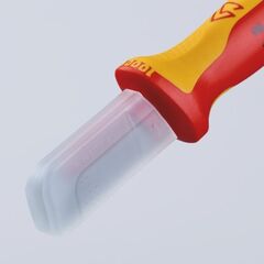  Isolierte Werkzeuge Kabelmesser KNIPEX 98 54 Kabelmesser isolierender Mehrkomponenten-Griff, VDE-geprüft 190 mm 12380226