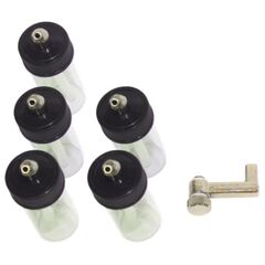  Druckluftzubehör ELMAG DECOR KIT 5 Farbgläser / Adapter 12413213