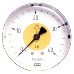  Druckregler und Zubehör ELMAG Flaschendruckmanometer (Azetylen) Ø 63mm, 0-40 bar, AG 1/4 unten f. Druckregler z.Stahlflasche 12407741
