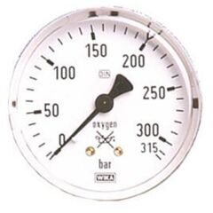  Druckregler und Zubehör ELMAG Flaschendruckmanometer (Sauerstoff) Ø 63mm, 0-315 bar, AG 1/4 unten f. Druckregler z.Stahlflasche 12407752