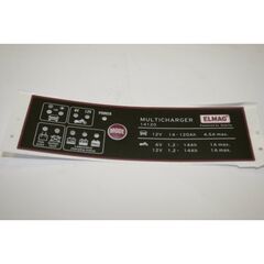  Lade-Startgeräte und Stationen ELMAG Tastaturfolie z.MULTICHARGER 14120, max. 1,0/4,5 A. 12408220