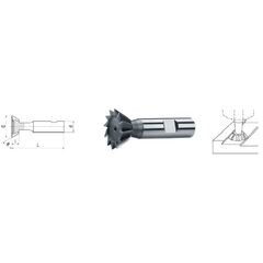  HSS Co5 ELMAG HSS Co5 Winkel-Stirnfräser DIN 1835B Ø 16,0 x 7,0mm, 70° 12415313