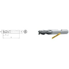  AlTiN VHM - Typ N ELMAG Schaftfräser DIN 6527L, AlTiN, 4 Zähne Ø 6,0mm, (lang) 30° 12415975