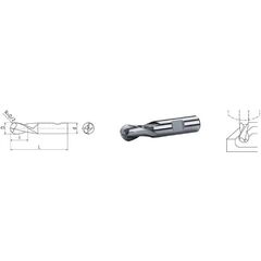  HSS Co8 ELMAG HSS Co8-Radienfräser DIN1889 Ø 22,0mm, zweischneider (kurz) 12416252