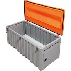  445 - Werkzeugboxen Cemo CEMbox 750 l, grau/orange, 170x84x80 cm, m. Seitentür 12383818