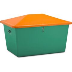  505 - Streugutbehälter Cemo Streugutbehälter 1100 l o. Entnahme, grün/orange 12385001