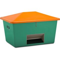  505 - Streugutbehälter Cemo Streugutbehälter 1100 l m. Entnahme, grün/orange 12385002