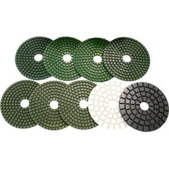  DIA-Schleifpad-Set Clever Diamant SCHLEIFPAD 90-100-SET NASS, Ø 100 mm, K50 - K10000, Klett 12387187