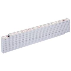  Vermessungsgeräte Stabila Holz-Gliedermaßstab Type 1407 GEO, 3 m, weiß, metrische Skala / Geo-Skalierung, mit Winkelschema, PEFC-zertifiziert 12383146