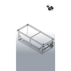  1095 Schüttsilo Schüttsilo 1095.11, 800l angeschw. Kette, Hebelverschl. 12391475