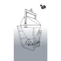  1019 Betonsilo Betonsilo 1019.5, 350l Bügel, Hebelverschluss liegende Form 12391133
