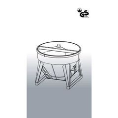  1091 Betonsilo Betonsilo 1091.6, 375l angeschw. Kette, Hebelverschl. schwenkbare Auslaufschurre rund 12391442