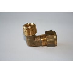  Knie ELMAG Messingknie z.Druckleitung AG 3/8" + Mutter M15 u. Quetschring 10mm f. TURBO 260, Pole Pos L20 Euroair 220 12411017