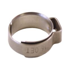  1-Ohr-Klemmen ELMAG OETIKER 1-Ohr Klemme m. Einlagering 15 OET 12,3, 14,3 mm (Edelstahl) 12411033