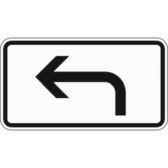  Verkehrsschilder und Straßenschilder ADCO Verkehrszeichen 1000-11 Richtung der Gefahrenstelle, linksw. 330x600 mm, Alu 2 mm, RA2 12355895