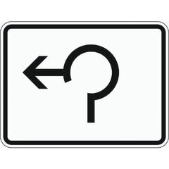  Zusatzzeichen Verkehrszeichen 1000-13 Umleitungsbeschilderung Dreiviertelkreis 315x420 mm, Alu 2 mm, RA3 12358622