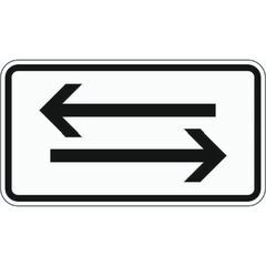  Zusatzzeichen ADCO Verkehrszeichen 1000-30 Beide Richtungen, zwei gerichtete waagr. Pfeile 330x600 mm, Alu 2 mm, RA2 12355904
